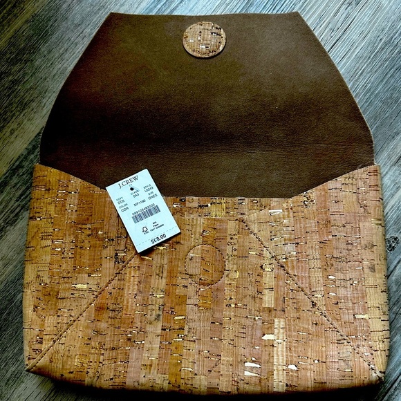J. Crew Cork Clutch Purse With Gold Flecks Tag is still on. - Picture 3 of 8
